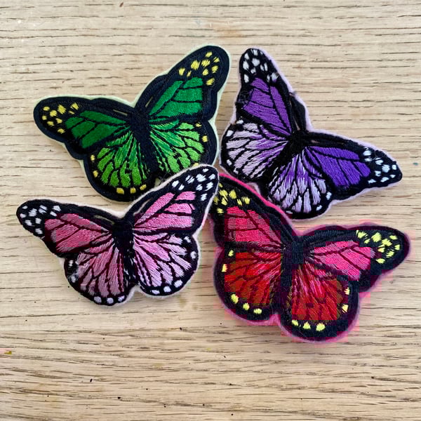 Set of 4 butterfly barrette hair clips
