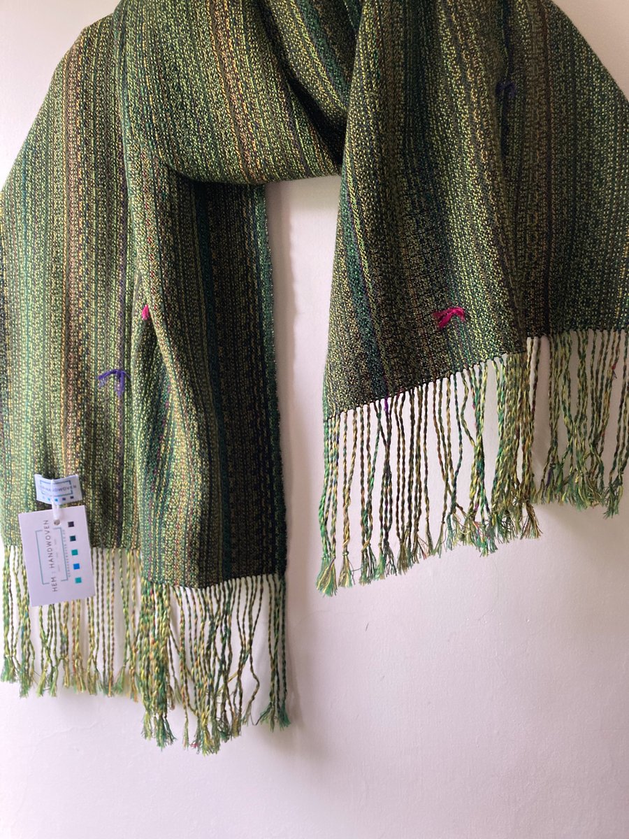 Summer Meadow 2 Handwoven Cotton and Silk Wrap