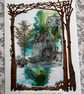 Handmade Scenic Watermill Greeting Card – "Listen, The Wind Speaks"