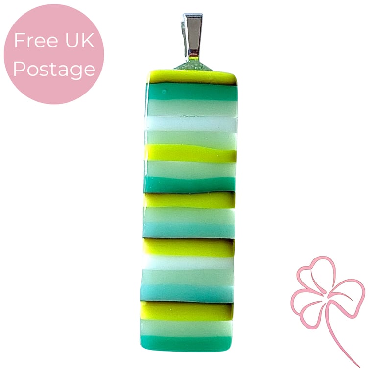 Stringer Stripes Glass Pendant 2