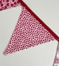 Large bunting with pink hearts - reversible - Image 3