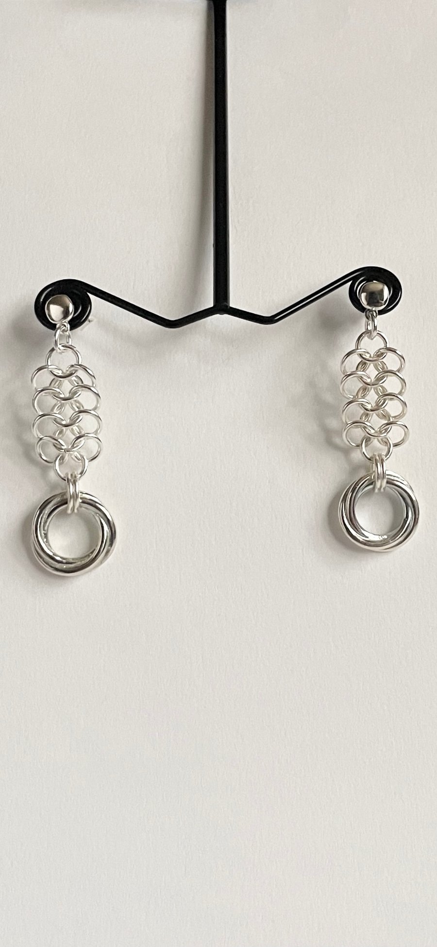 Sterling Silver Chainmaille Earrings