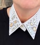 Luxe White & Champagne Detachable Statement Collar - Upcycled Neckcessory - Image 9