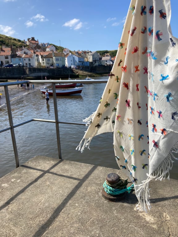 Staithes Festival Handwoven Cotton Square Wrap