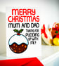 Funny Christmas Card For Mum, Mum Xmas Pudding Joke Card From Daughter, Son - Image 4