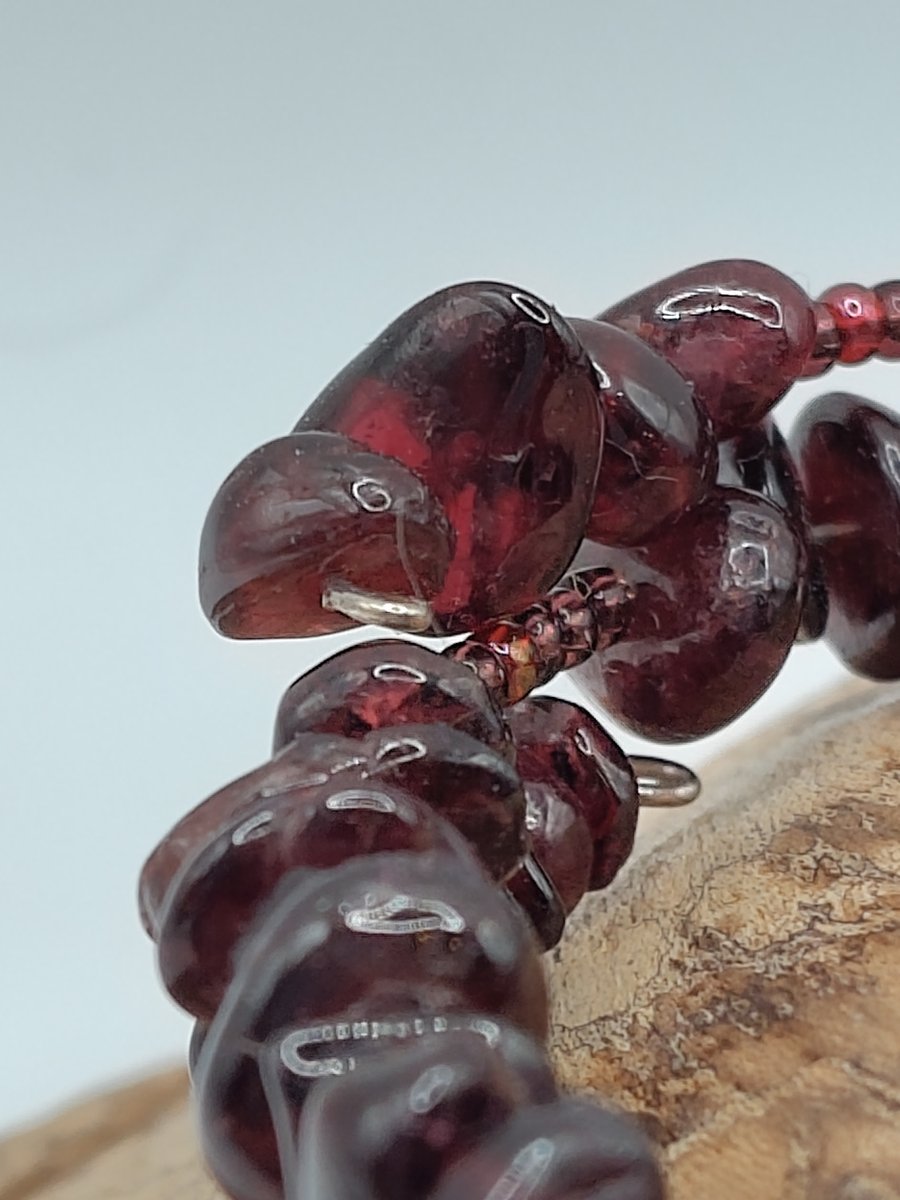 Teen Drama 01. Garnet Shard Stone Bracelet by BDS