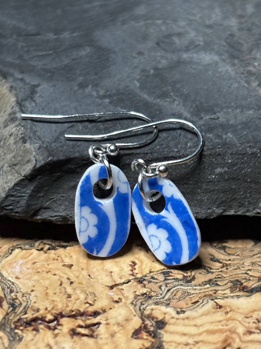 Handmade One of a Kind Ceramic Earrings, Eco Friendly Gifts. Zero Waste.