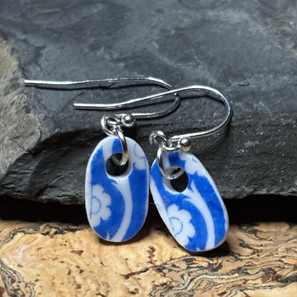 Handmade One of a Kind Ceramic Earrings, Eco Friendly Gifts. Zero Waste.