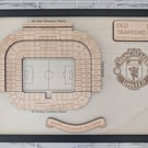 Manchester United Old Trafford laser engraved wall plaque