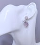 Rose Quartz and Lavendar Chalcedony Earrings - Image 3