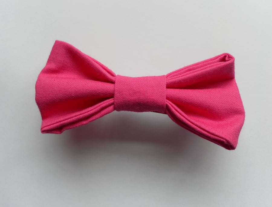 Pink, Cerise, Bow Hair Clip