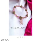 Breast cancer awareness shamballa and pink beaded bracelet gift sentimental
