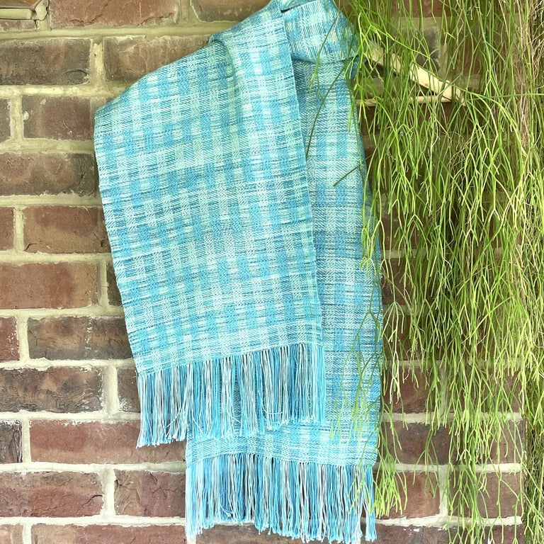 Handwoven Silk, Alpaca and Cashmere Scarf