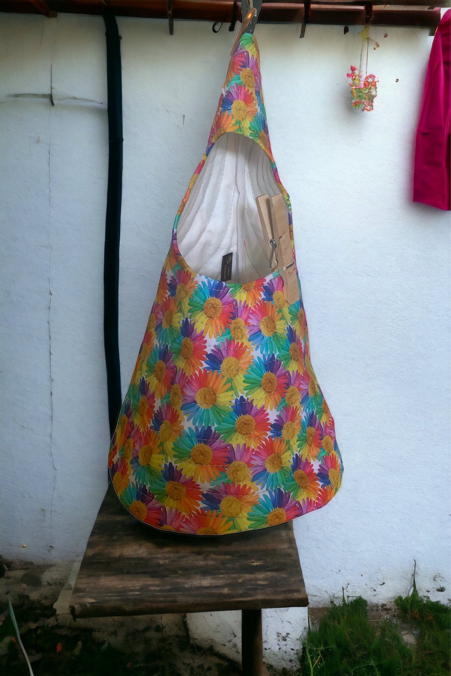 Peg Bag - Rainbow Daisies 