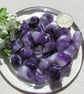 10 Purple Amethyst Crystal Polished Tumblestones, Craft, Mosaic, Grid, Chakra - Image 2