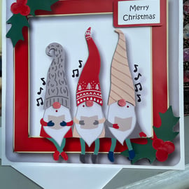 Musical Gnomes merry christmas card