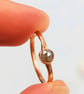 Rose Gold Whisper Ring with Grey Diamond Cabochon : Size K - Image 3