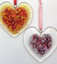Handmade Fused Glass Red or Pink Love Heart - Hanging Decoartion - Suncatcher  - Image 10