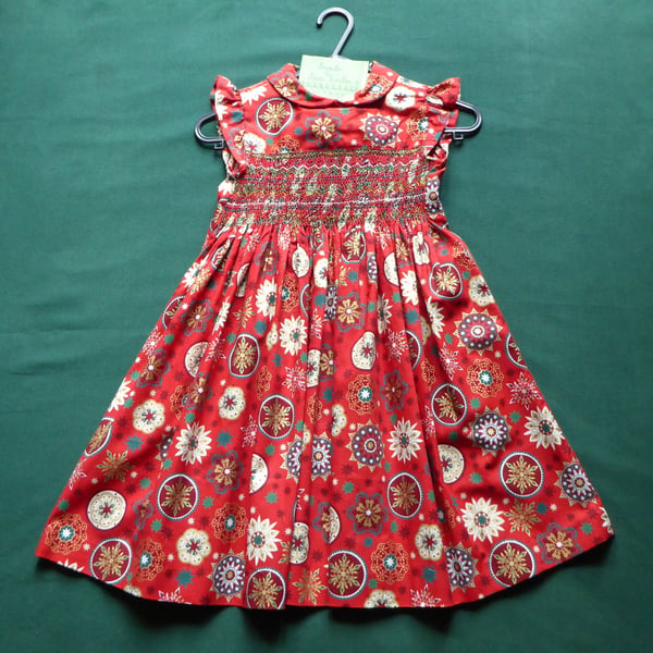 Smocked Dress size 3-4 years