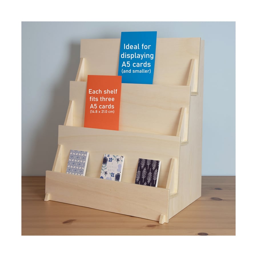 A5 Greeting Card Display Stand, 3 Tier Countert... - Folksy