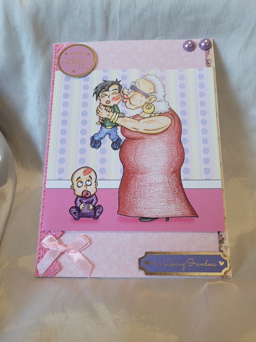 Mothers Day Greeting Card - Grandmas Kiss