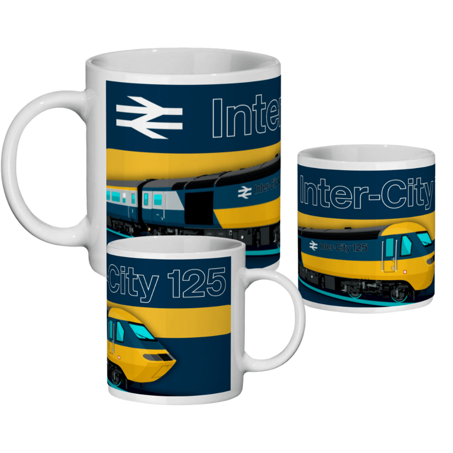 Intercity 125 Mug British Rail Train Spotter Gift Retro Railway Enthusiast 