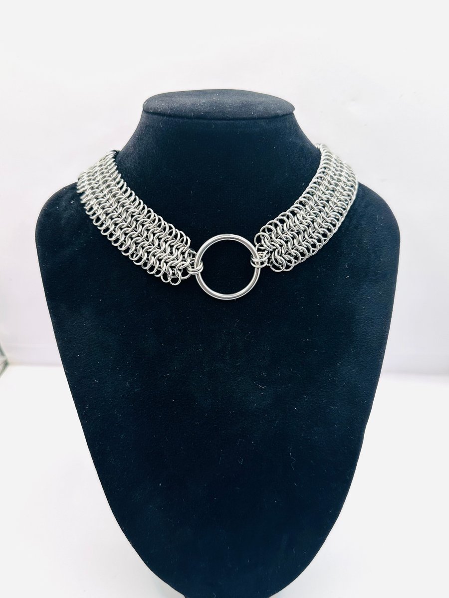 Stainless Steel Chunky Necklace 6in1 Chainmail, Bid Necklace, Circle Necklace 