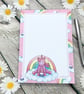 Notepad - A6 Recycled Paper Notepad - Rainbow Unicorn  - Image 2