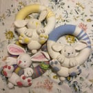 Nursery Bunny Wreaths (hand crocheted)