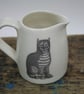 Porcelain jug with two cat images - Image 2