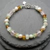 Sterling silver Multi Semi Precious Gemstone Bracelet