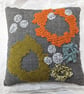 Coastal Dreams Applique Cushion from Recycled Materials with British Wool pads. - Image 2