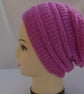 Knitting Pattern Slouch Beanie Hat - Image 1