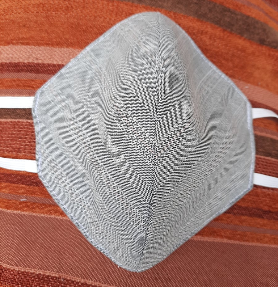 Smart Grey Pinstripe Facemask