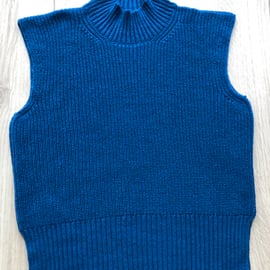 Cashmere blend Funnel-neck Sleeveless Sweater