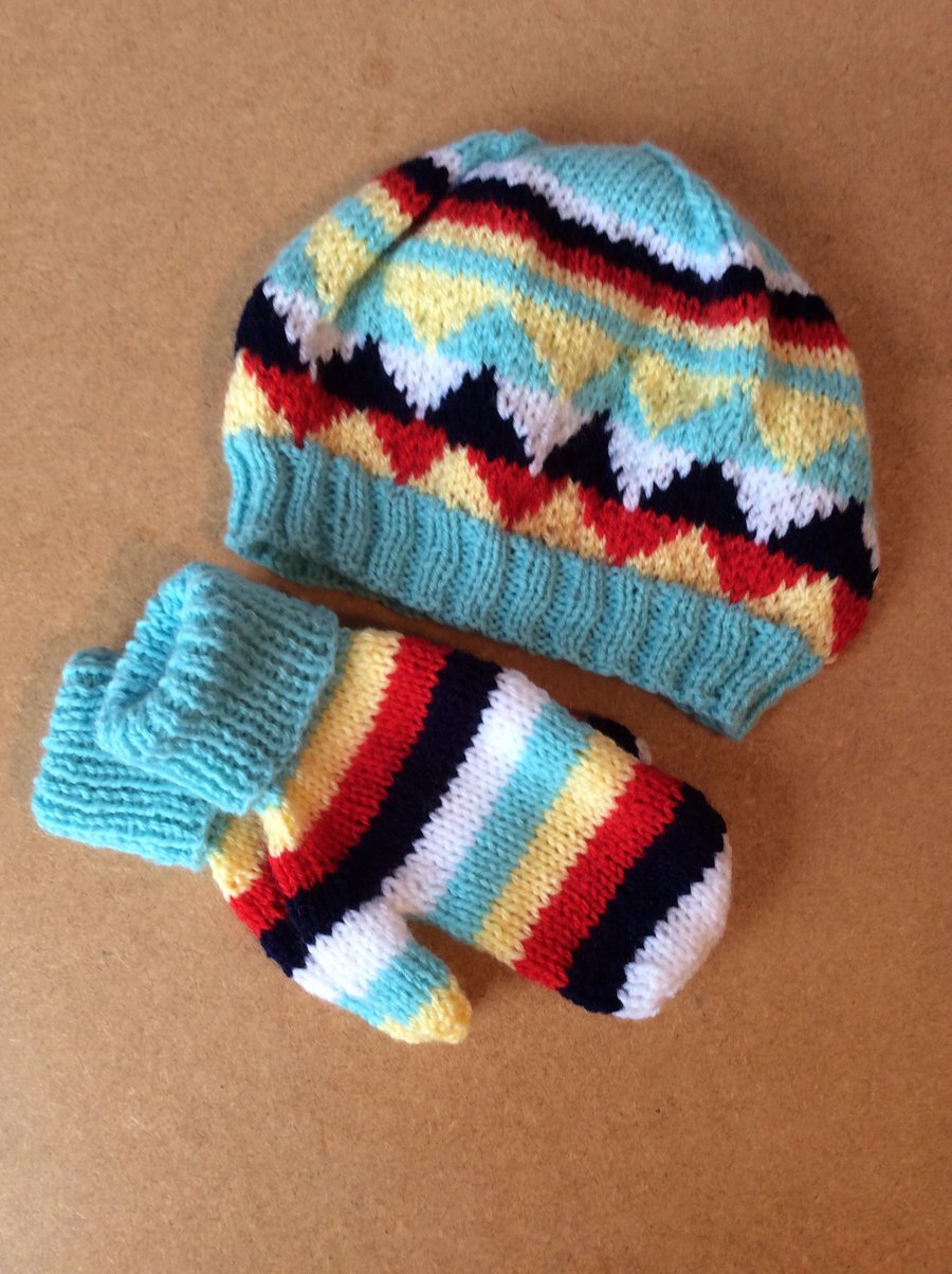 Children’s Hat and mittens set