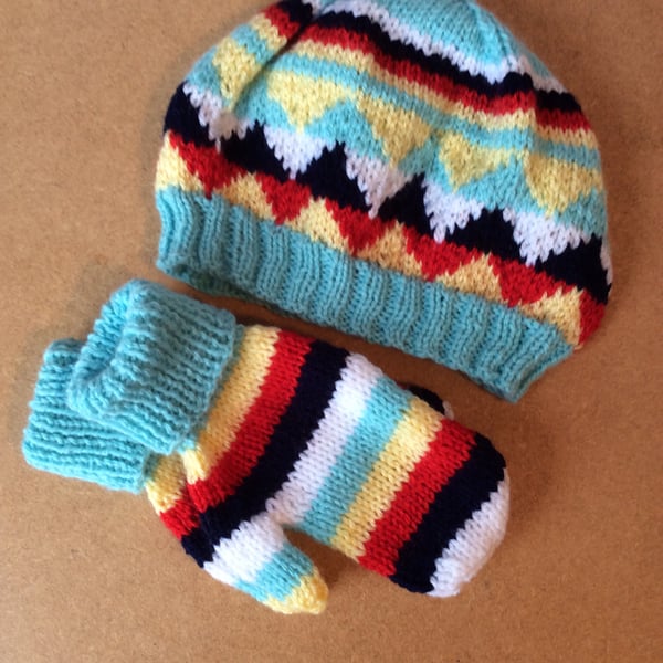 Children’s Hat and mittens set