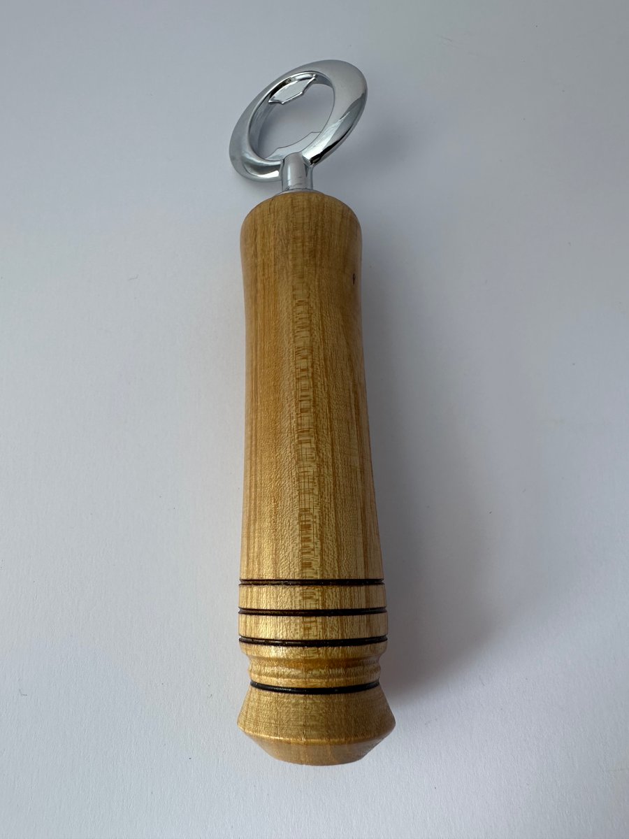 Bottle opener with Robina hardwood handle