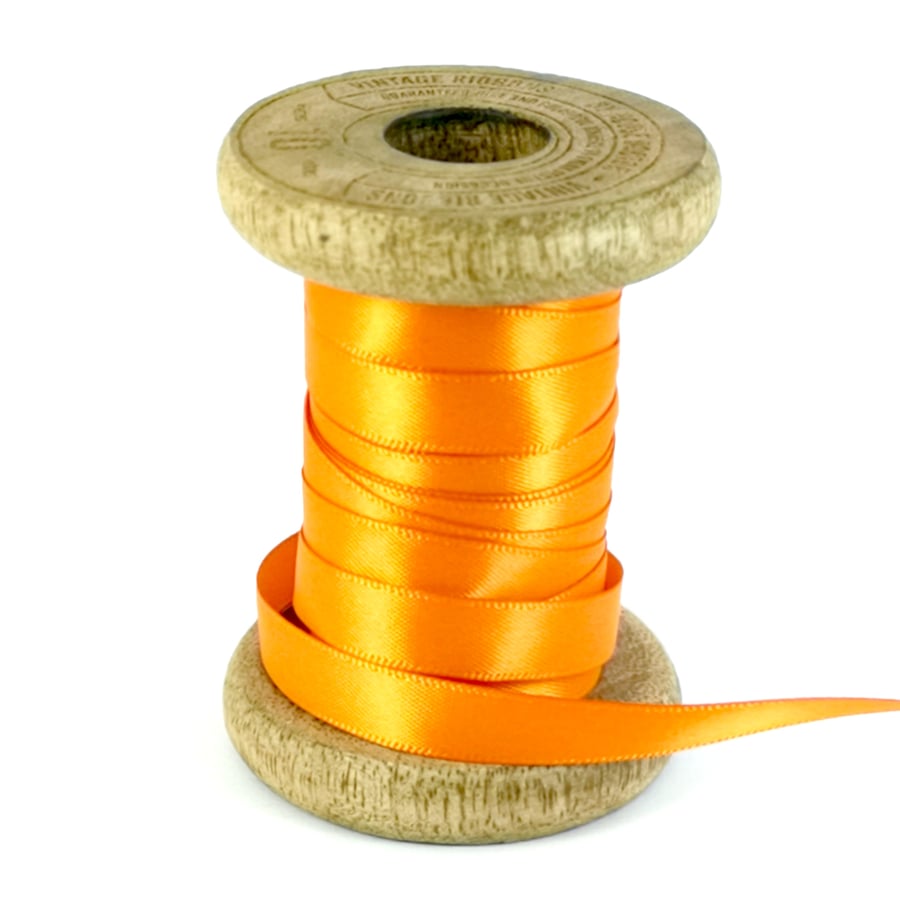 Pumpkin Satin Ribbon 10mm