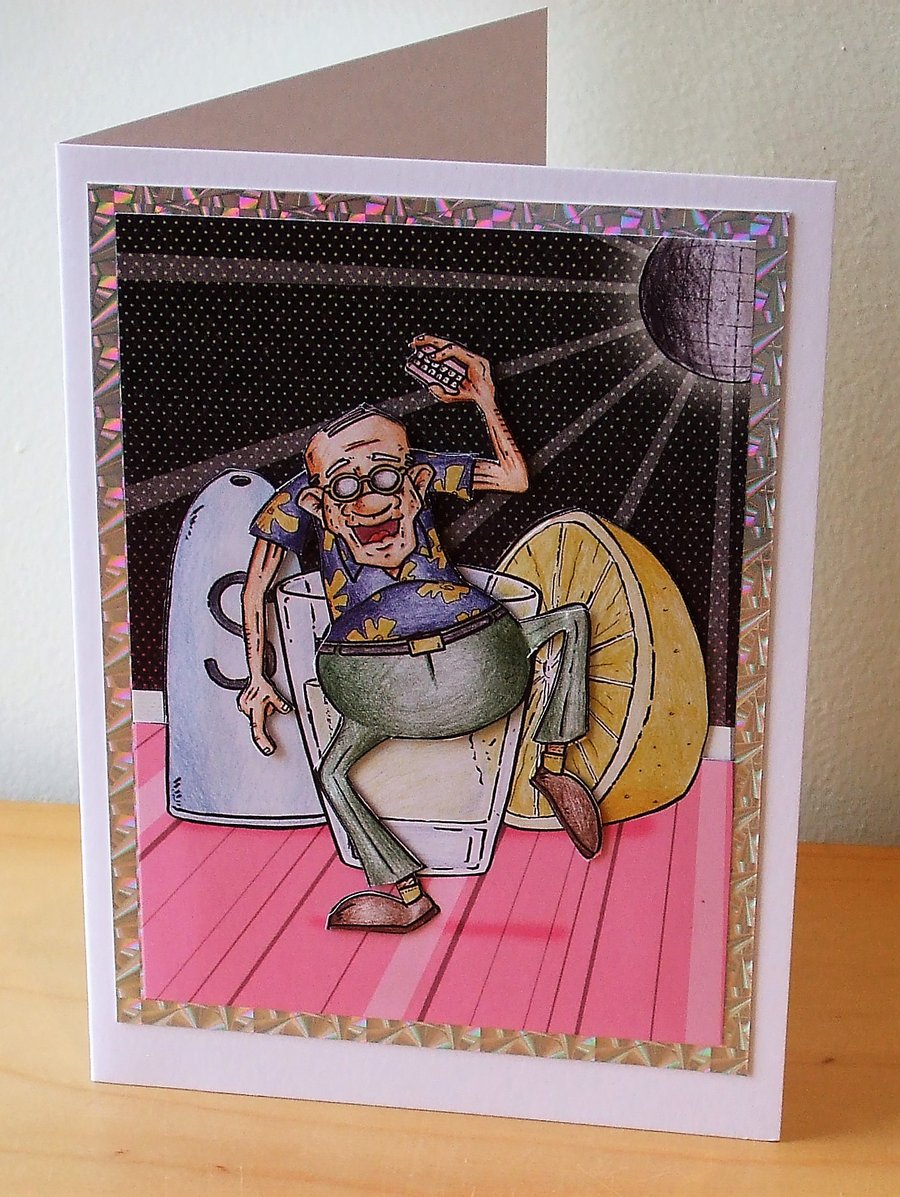 Birthday or Father's Day Card, Grandad's Tequila Dance  (441)