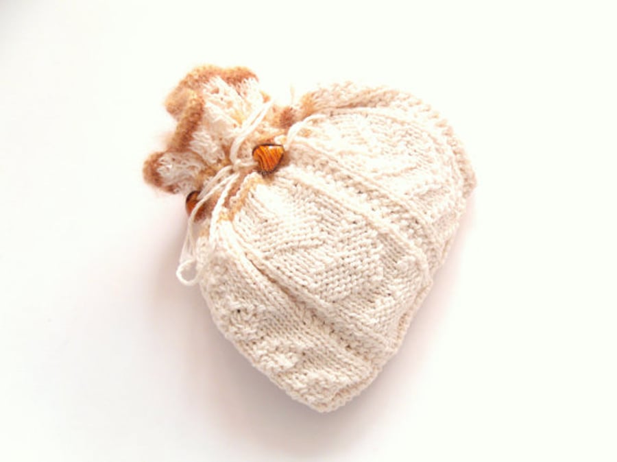 Cream drawstring cotton bag 