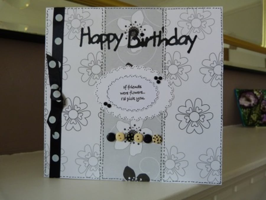 Funky Flower Birthday Card