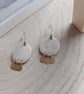 Hand-made clay circular-shaped dangling earrings - Image 2