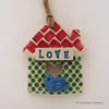 Tiny Ceramic bird house decoration Pottery House