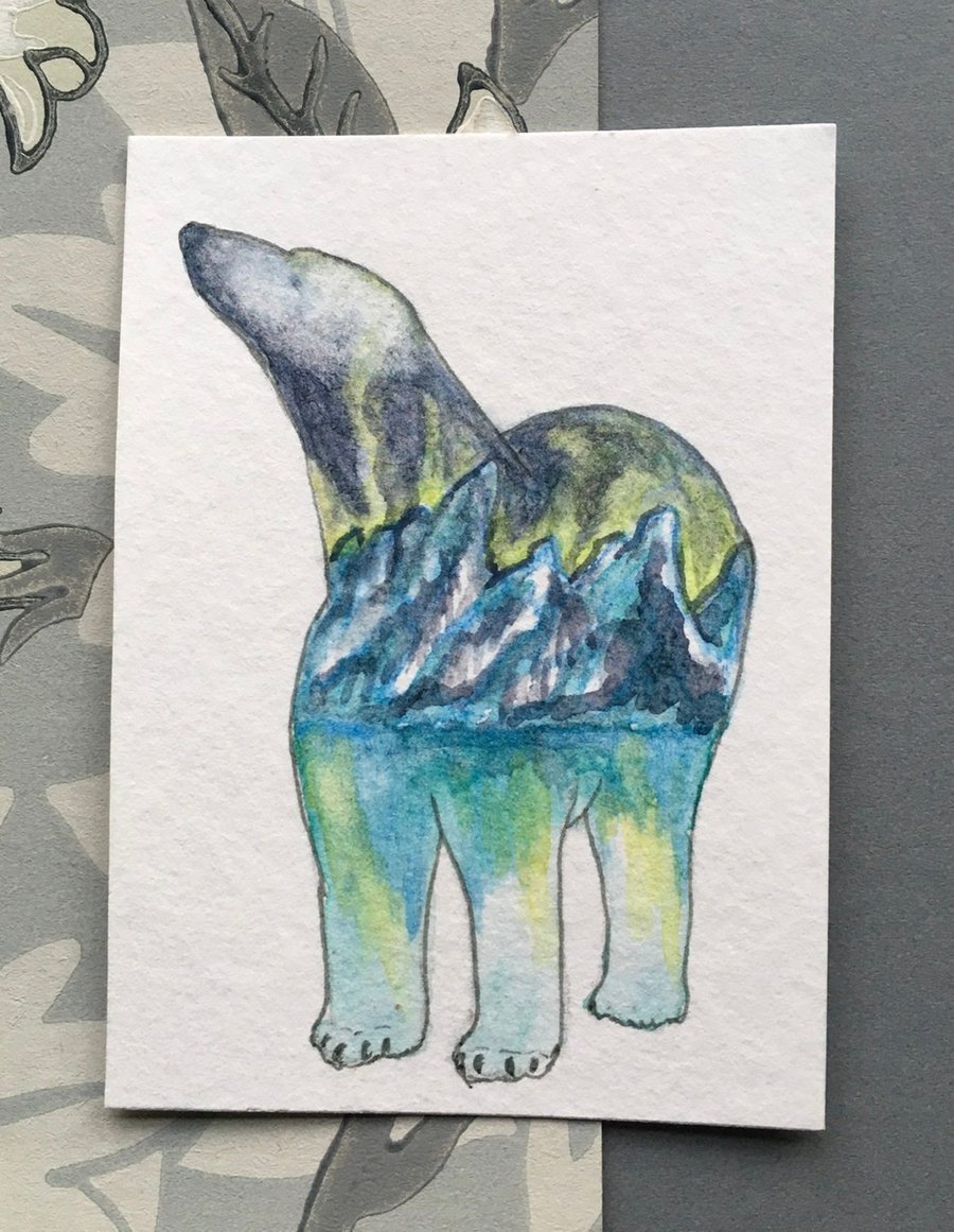 Arctic bear aceo