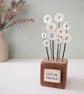 Mother of Pearl Buttons in a Wood Block 'little things'