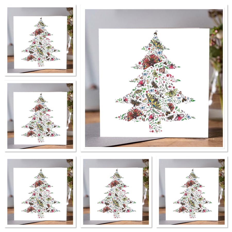 Butterfly Christmas Tree x 6 pack