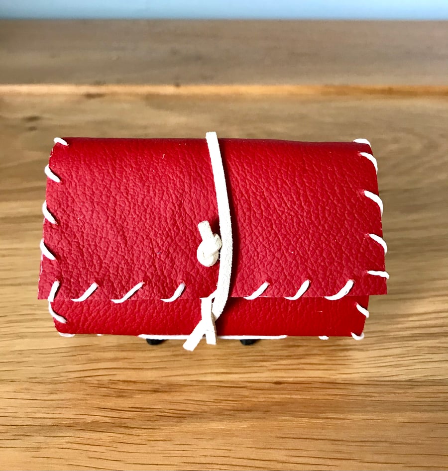 Miniature Red Handmade Leather notebook 