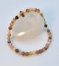 Striped Agate & Freshwater Pearl Bracelet, Birthday, Anniversary Gift For Her - Image 4