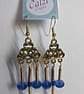 Blue Crystal Dangly Earrings - Image 5